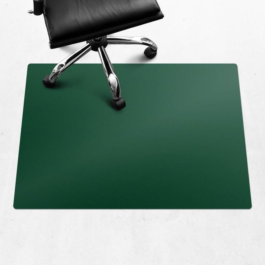 WALLFLUENT Vloerbeschermer Groene Eucalyptus 100x70 cm Donkergroen Vloerbeschermer Bureaustoel Tapijt Rechthoekig Vloerbeschermer Vinyl-Computer Stoel Mat-Werkplekdecoraties Koele en donkere kleuren