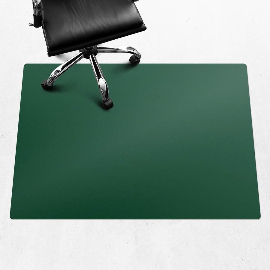 WALLFLUENT Vloerbeschermer Groene Eucalyptus 140x100 cm Donkergroen Bureaustoelmat Rechthoekig Vloerbeschermer PVC-Stoel Mat-Kantoordecoraties Koele en donkere kleuren