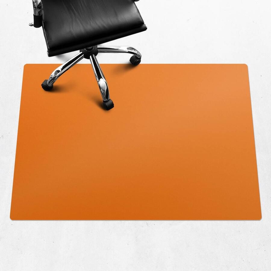 WALLFLUENT Vloerbeschermer Koraalrood 140x100 cm Oranje Vloerbeschermer Bureaustoelmat Rechthoekig Mótif Vloerbeschermer-Stoel Mat-Werkplekdecoraties Levendige en warme kleuren