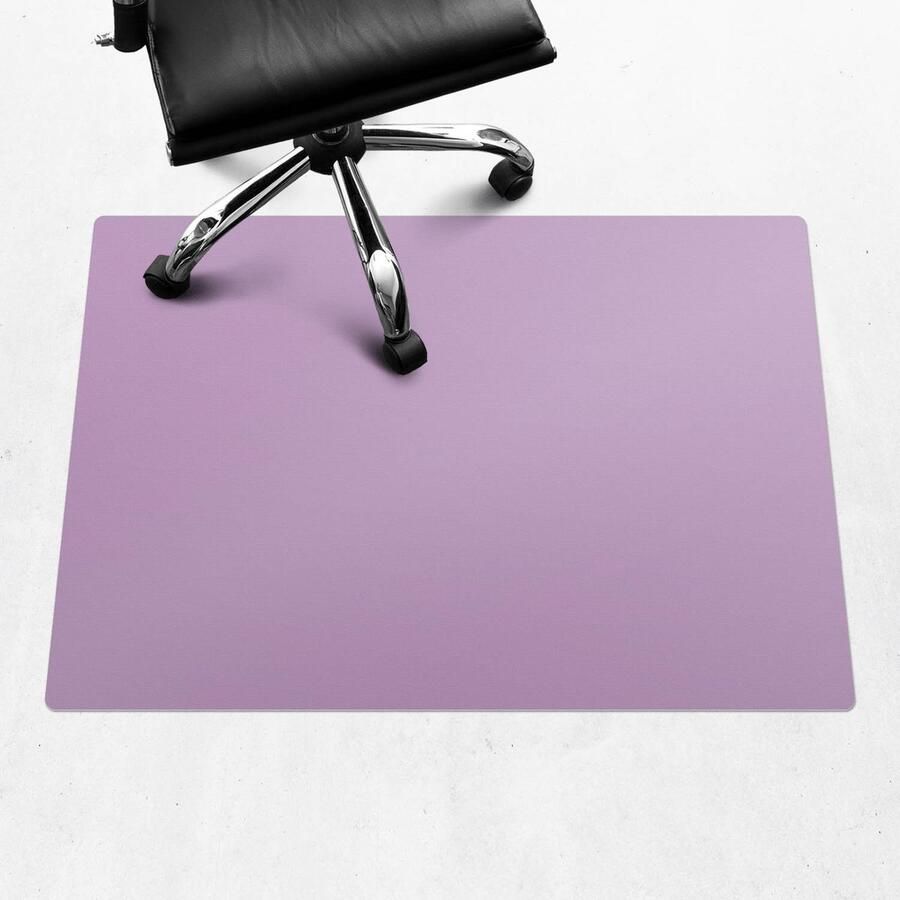 WALLFLUENT Vloerbeschermer Pastellelie 100x70 cm Lichtpaars Bureau Stoel Mat Rechthoekig Mótif Vloerbeschermer-Computer Stoel Mat-Werkplekdecoraties Koele en donkere kleuren
