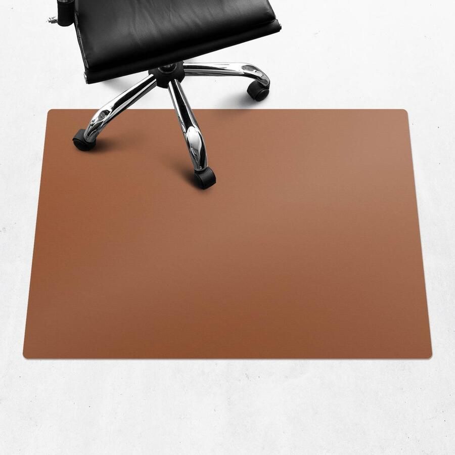 WALLFLUENT Vloerbeschermer Retro Baksteen 100x70 cm Bruin Bureaustoel Vloerbeschermer Rechthoekig Vloerbeschermer Groot-Stoel Mat-Werkplekdecoraties Levendige en warme kleuren