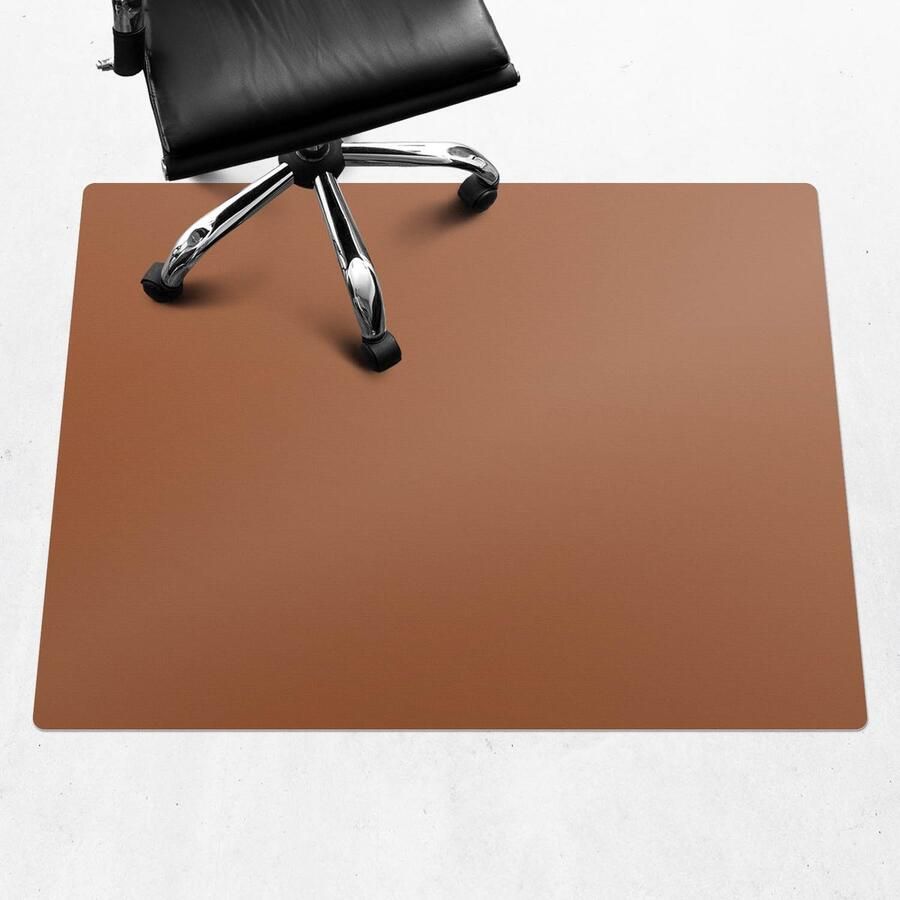 WALLFLUENT Vloerbeschermer Retro Baksteen 120x90 cm Bruin Vloerbeschermer Bureaustoel Tapijt Rechthoekig Vloerbeschermer Tapijt-Stoel Mat-Werkplekdecoraties Levendige en warme kleuren