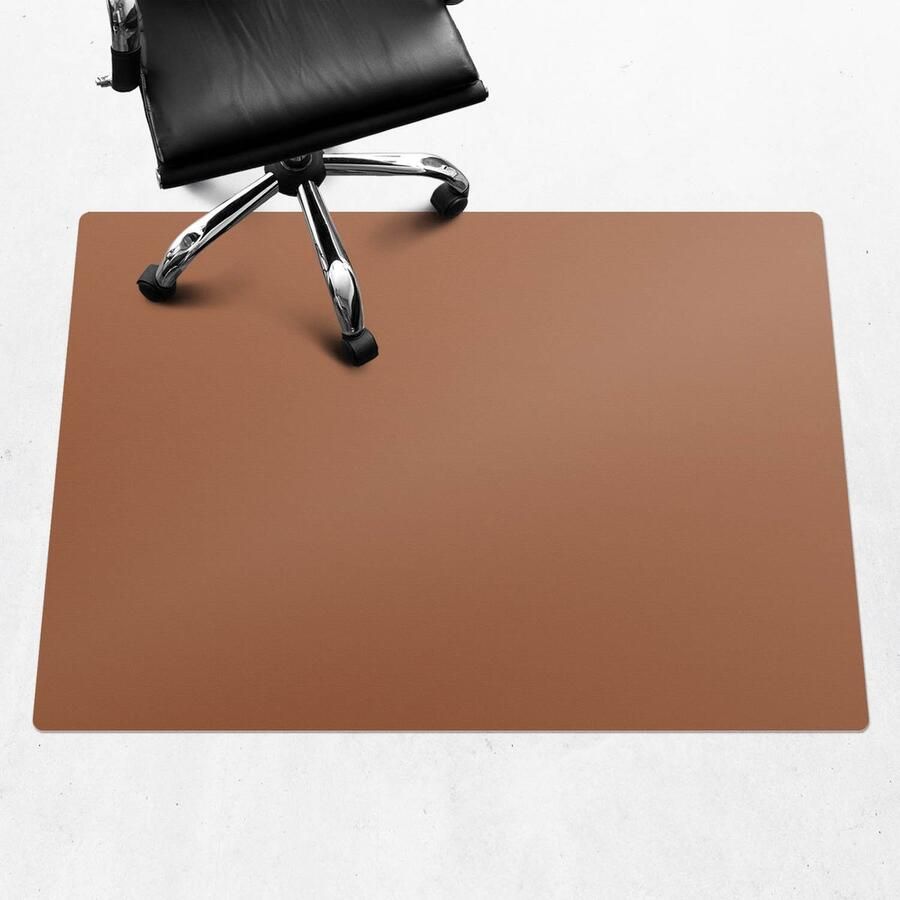 WALLFLUENT Vloerbeschermer Retro Baksteen 140x100 cm Bruin Vloerbeschermer Bureaustoel Tapijt Rechthoekig Motif Vloerbeschermer-Computer Stoel Mat-Kantoordecoraties Levendige en warme kleuren