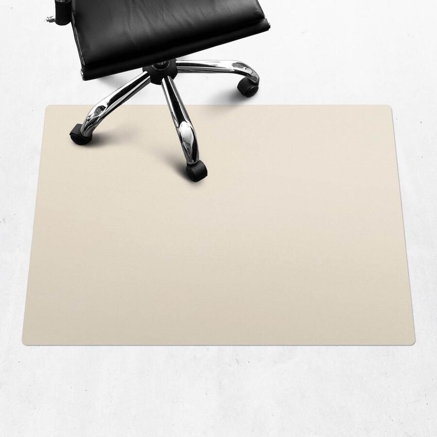 WALLFLUENT Vloerbeschermer Romige vanille 100x70 cm Beige Bureaustoel Vloerbeschermer Rechthoekig Vloerbeschermer Harde Vloer-Computer Stoel Mat-Kantoordecoraties Pastel- en aardse kleuren