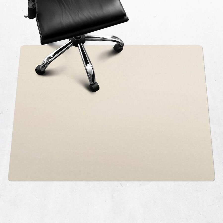 WALLFLUENT Vloerbeschermer Romige vanille 120x90 cm Beige Vloerbeschermer Bureaustoel Tapijt Rechthoekig Vloerbeschermer Vinyl-Computer Stoel Mat-Kantoordecoraties Pastel- en aardse kleuren