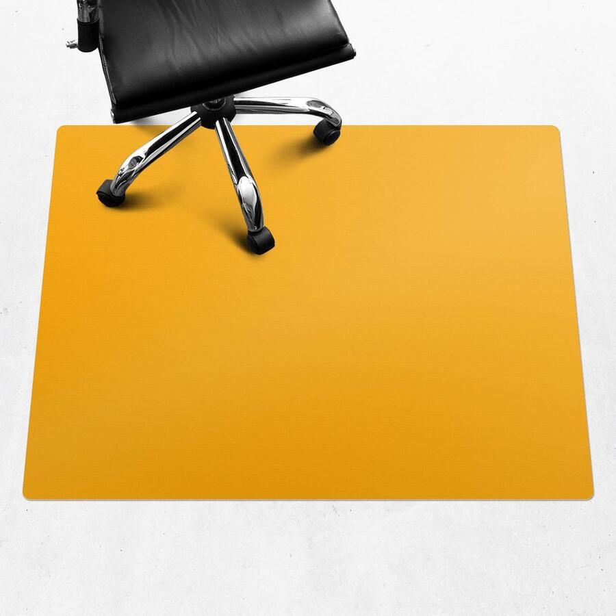 WALLFLUENT Vloerbeschermer Sinaasappelschil 120x90 cm Licht Oranje Bureau Stoel Mat Rechthoekig Motif Vloerbeschermer-Stoel Mat-Werkplekdecoraties Levendige en warme kleuren