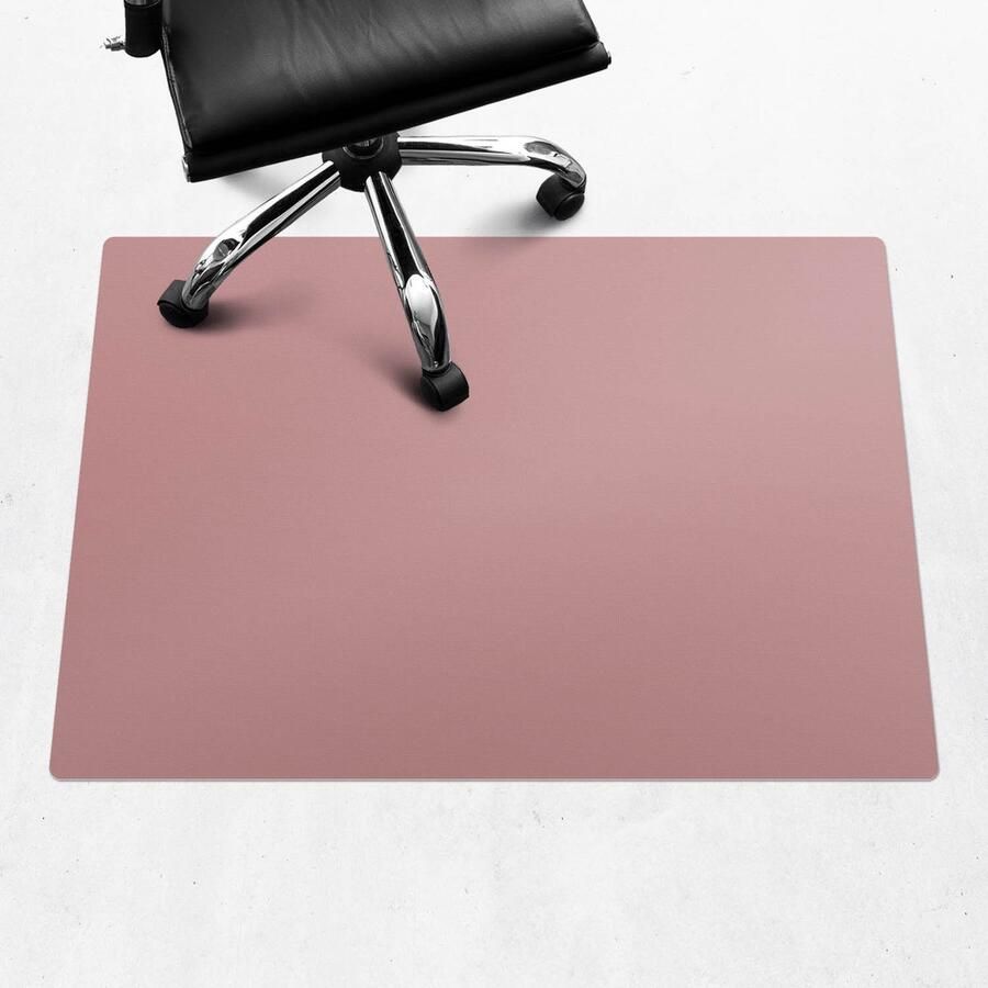 WALLFLUENT Vloerbeschermer Stoffig roze 100x70 cm Roze Bureaustoel Vloerbeschermer Rechthoekig PVC Vloerbeschermer-Stoel Mat-Kantoordecoraties Levendige en warme kleuren