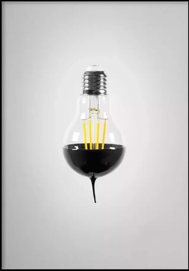 Wallll Poster Lamp 30x40cm met Fotolijst – Abstract Poster – Ingelijst