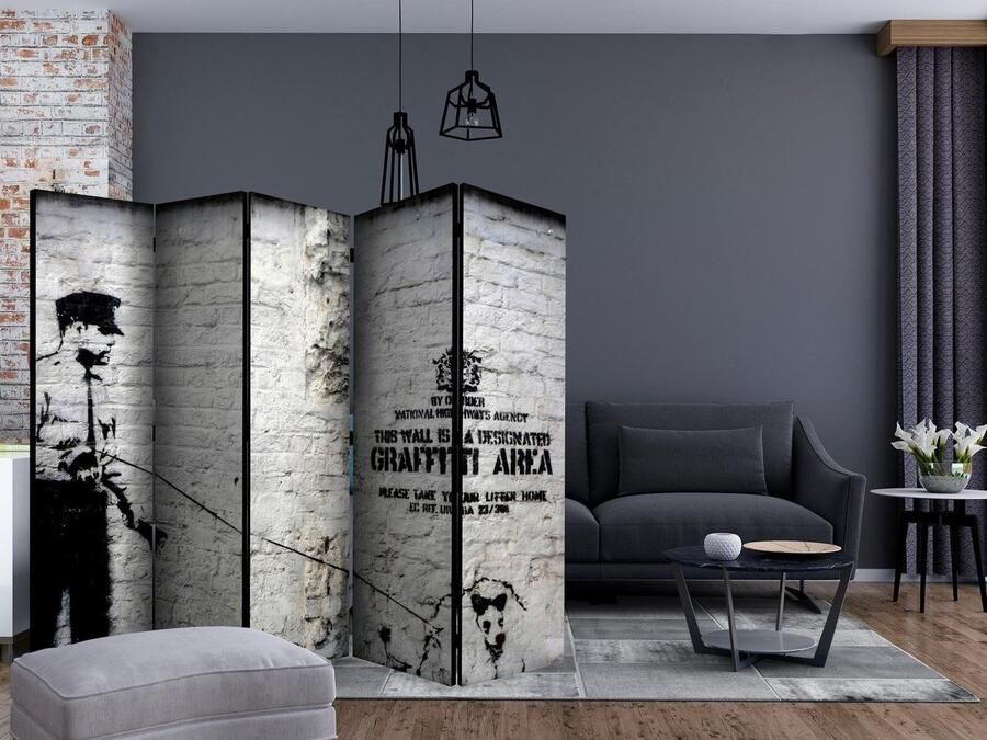 Wallmagic.eu Vouwscherm Banksy Graffiti Area II [Room Dividers]
