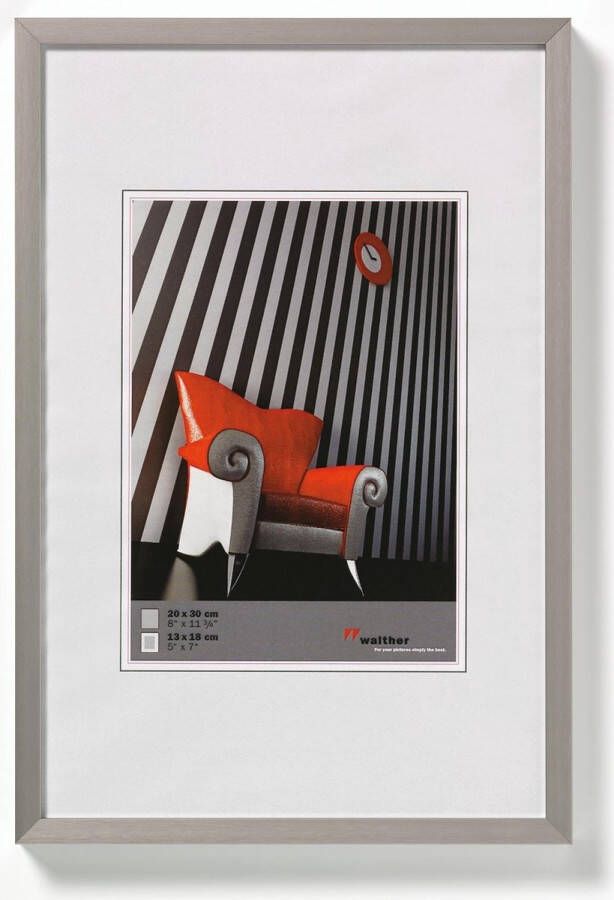 Walther Chair Aluminium Fotolijst Fotomaat 21x29 7 cm (A4) Staal - Foto 2
