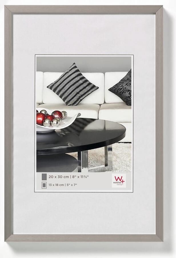 Walther Chair Aluminium Fotolijst Fotomaat 21x29 7 cm (A4) Staal - Foto 3
