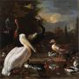 WANDKRAFT Schilderij pelikaan en ander gevogele Collectie dutch masters Dibond wit 98x148cm - Thumbnail 2