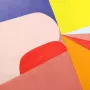 WANDKRAFT Schilderij abstract kleurrijke vormen Collectie Funky Dibond wit 118x70cm - Thumbnail 1