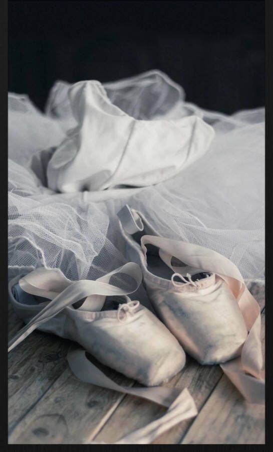 WANDKRAFT Schilderij ballet spitzen Collectie Moves Forex met zwarte lijst 98x148cm - Foto 2