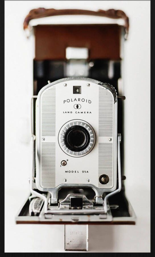 WANDKRAFT Schilderij camera Collectie heritage Forex met zwarte lijst 70x118cm