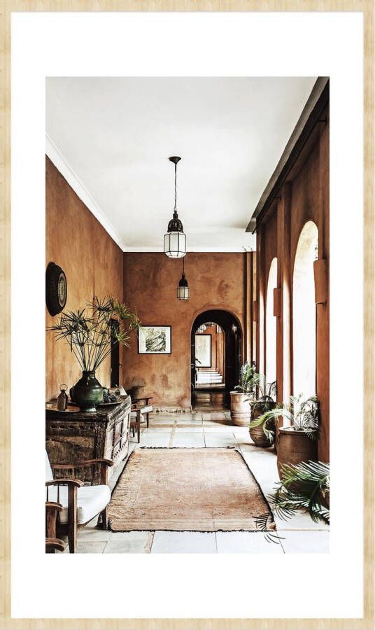 WANDKRAFT Schilderij interieur aardetinten Collectie Travel stories Forex met blanke lijst 70x118cm - Foto 4