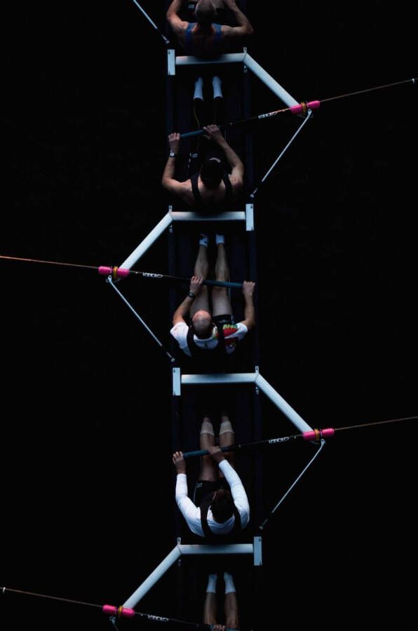 WANDKRAFT Schilderij roeien Collectie Moves Dibond wit 98x148cm