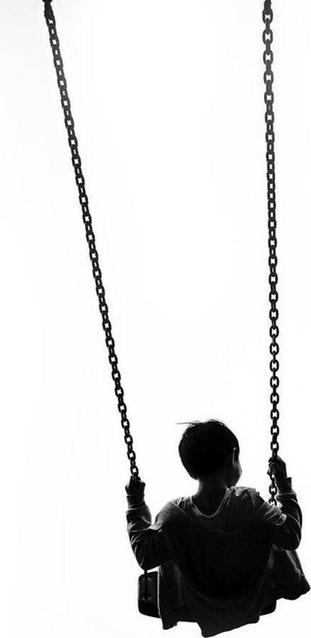 WANDKRAFT Schilderij schommelen Collectie Moves Dibond wit 70x118cm - Foto 2