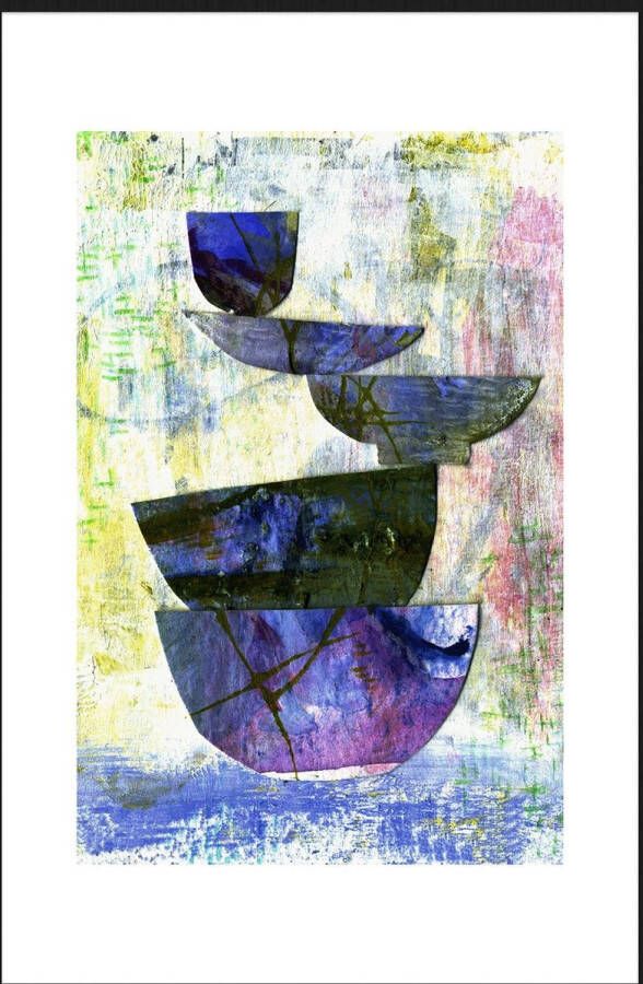 WANDKRAFT Schilderij servies Collectie ART crafts Forex met zwarte lijst 98x148cm - Foto 2