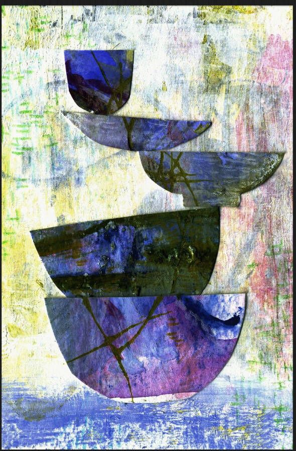 WANDKRAFT Schilderij servies Collectie ART crafts Forex met zwarte lijst 98x148cm - Foto 1