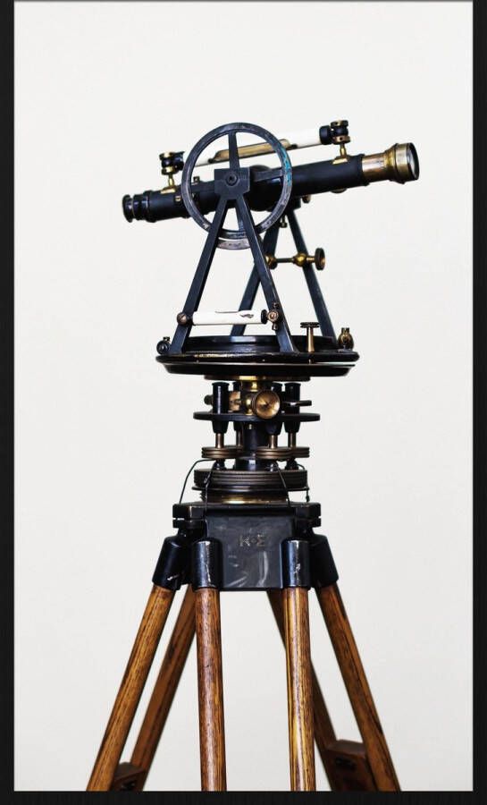 WANDKRAFT Schilderij telescoop Collectie heritage Forex met zwarte lijst 70x118cm
