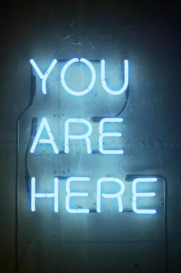 WANDKRAFT Schilderij neonletters Collectie Travel stories Glas 118x70cm