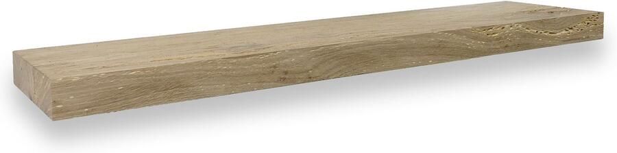 Wandplanken.nl Wandplank zwevend oud eiken recht 60 x 20 cm Eikenhouten wandplank Zwevende wandplank Fotoplank Boomstam plank Muurplank zwevend