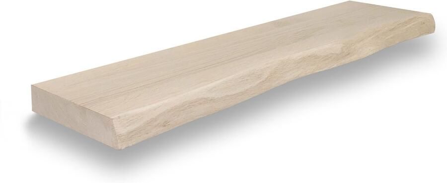 Wandplankwinkel.nl Zwevende wandplank 100 x 15 cm eiken boomstam Wandplank hout Fotoplank Boomstam plank Muurplank zwevend