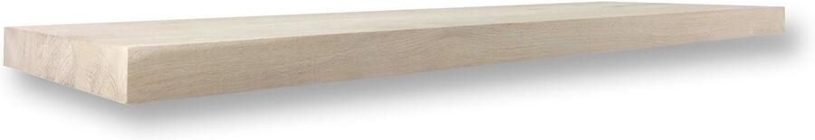 Tuinexpress.nl Zwevende wandplank 60 x 30 cm eiken recht Wandplank hout Fotoplank Boomstam plank Muurplank zwevend
