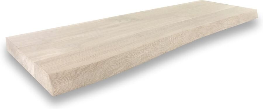 Tuinexpress.nl Zwevende wandplank 170 x 30 cm eiken boomstam Wandplank hout Fotoplank Boomstam plank Muurplank zwevend
