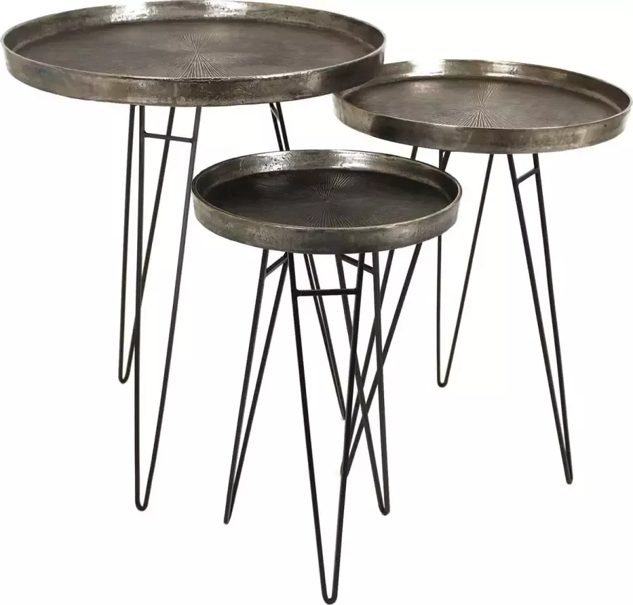 Wants&Needs Bijzettafel Aluminium Grijs 50 X 50 X 60 S 3