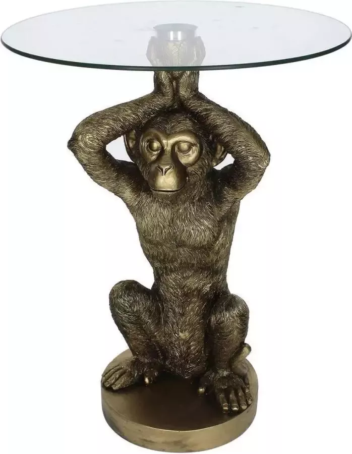 Wants&Needs Bijzettafel Monkey Polyresin Goud 40 X 40 X 53