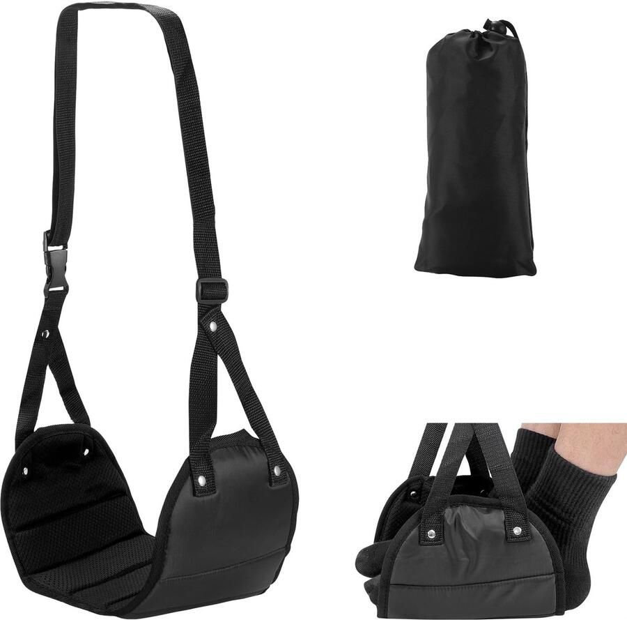 WANTUSHUI Voetsteun voor in het vliegtuig voetensteun voor in het vliegtuig gadgets voetensteun voor op reis reisaccessoires voor in het vliegtuig voetenhangmat voor in het vliegtuig met opbergtas draagbare verstelbare opvouwbare voetensteun voor beenrust