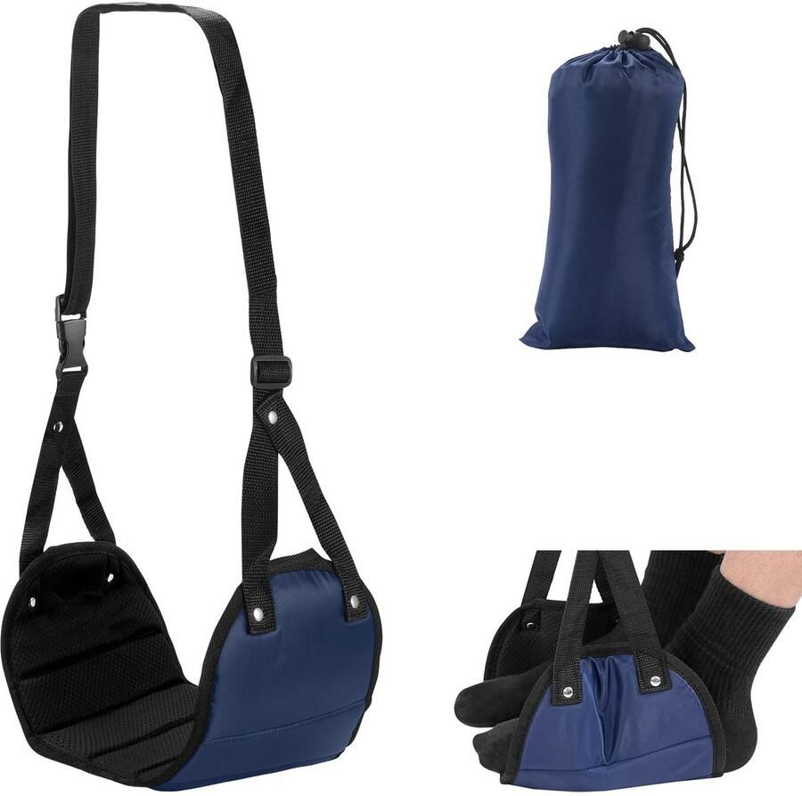 WANTUSHUI Voetsteun voor in het vliegtuig voetensteun voor in het vliegtuig gadgets voetensteun voor op reis reisaccessoires voor in het vliegtuig voetenhangmat voor in het vliegtuig met opbergtas draagbare verstelbare opvouwbare voetensteun voor beenrust