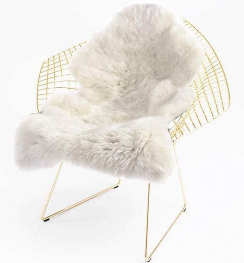 Warraich -Imitatiebont Lamsvacht Tapijt Fluffy Wit (90-100) x 60 cm