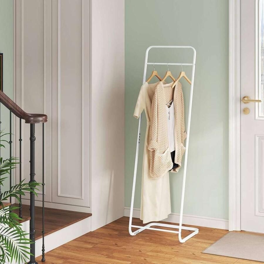 Warraich -L-vormige Kapstok – Stevige Metalen Constructie Wit 40x140x40 cm