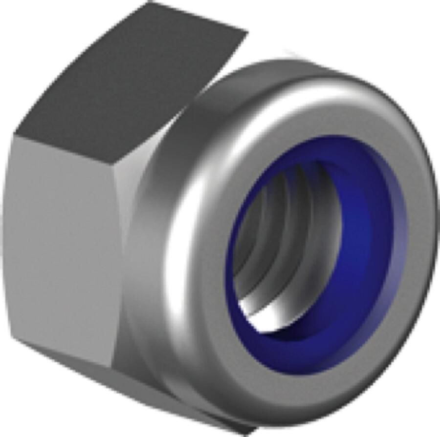 Wasi RVS zelfborgende zeskantmoer A2 M5 per 10 stuks