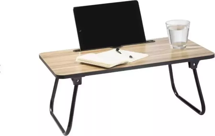 wats home Laptoptafel Bedtafel Nieuw Met gleuf voor Ipad MDF Bank tafel Laptop verhoger b52 5 x l30 x h21 5 cm