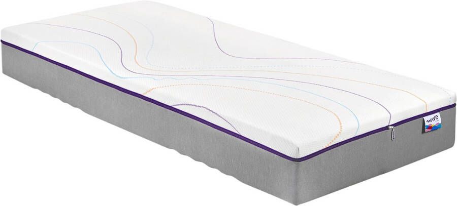 M line Wave by matras 70 x 200 cm Koudschuim matras Omkeerbaar matras hard & zacht Traagschuim matras 5 comfortzones Antisliplaag Afritsbare tijk en wasbaar tot 60 graden