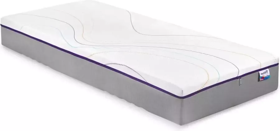 M line Wave by matras 90 x 200 cm Koudschuim matras Omkeerbaar matras hard & zacht Traagschuim matras 5 comfortzones Antisliplaag Afritsbare tijk en wasbaar tot 60 graden