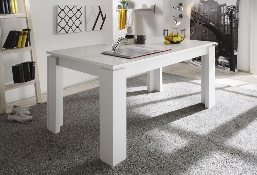 Trendteam Eettafel Universal Verlengbaar 160 x 90 x 77 cm Wit - Foto 2