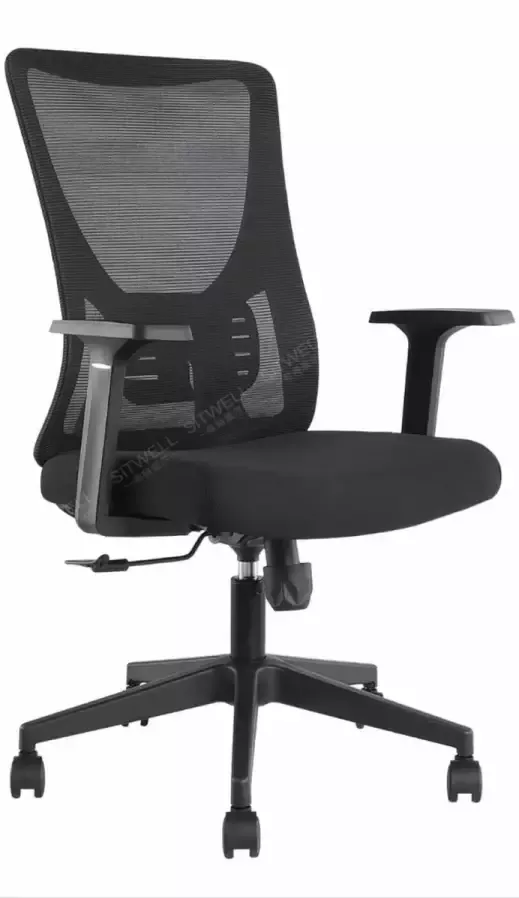 Wayne Design Bureaustoel Ergonomisch Wayne Serie (L) Met lendensteun en armleuning Verstelbaar Op wieltjes