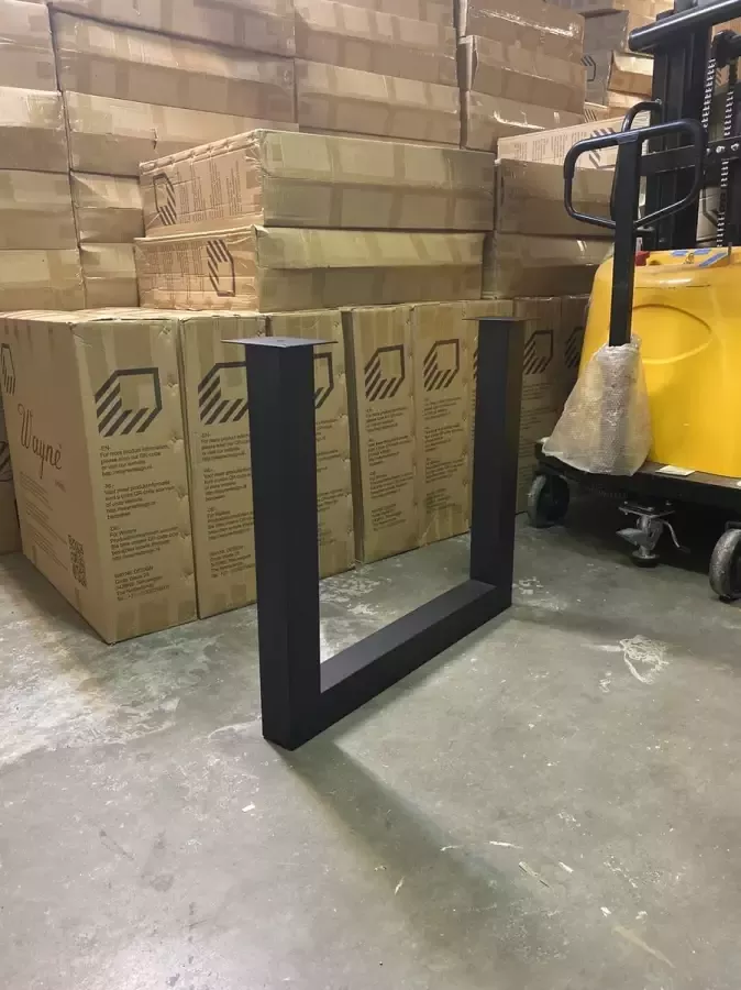 Wayne Design Set Stalen U Salontafel Poten Salontafel U-onderstel Industrieel Salon Tafelonderstel -L49cm H40cm