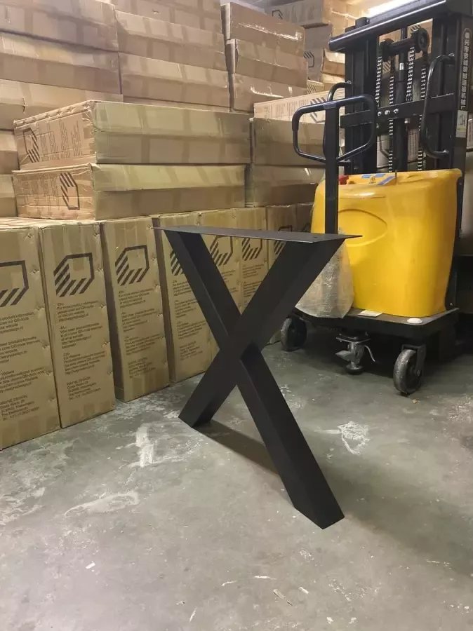 Wayne Design Stalen X Salontafel Poten Salontafel X-onderstel Industrieel Salon Tafelonderstel kruispoten X poot L49cm H40cm