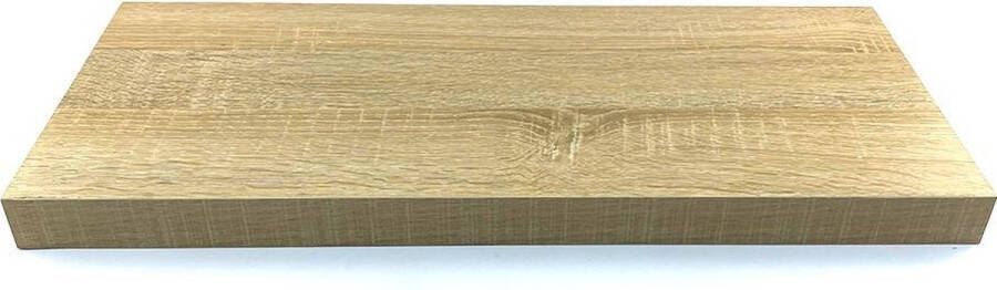 WDMT Zwevende wandplank van ™ 57 x 24 x 4 cm Muur decoratie Zwevende boekenplank Rechthoekige wandplank Bruin