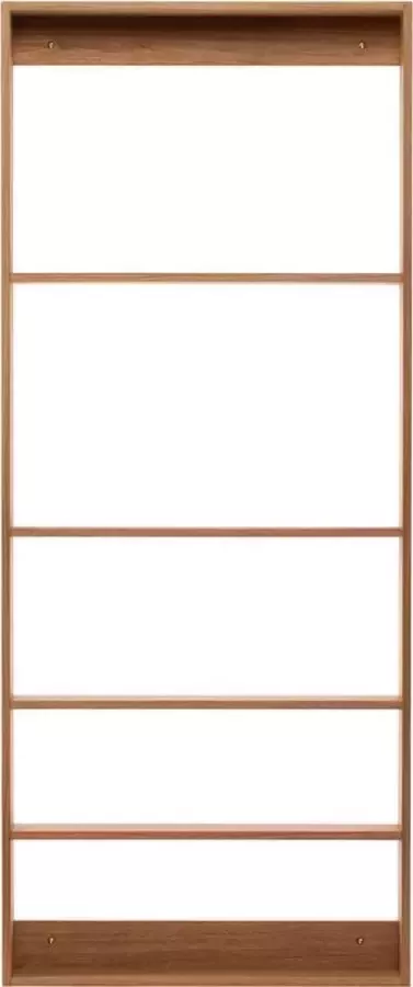 We Do Wood Fivesquare Hangende Wandkast Eikenhout met 5 Vakken Zwevende Vakkenkast aan de Muur Naturel Eiken 50 x 8 5 x 120 cm