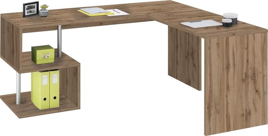 Webfurniture Hoekbureau Estiver 160 x 60 x 77 5 cm Wotan Oak-design - Foto 2