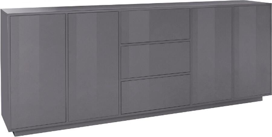 Webfurniture Dressoir Antraciet 220x42x86 cm