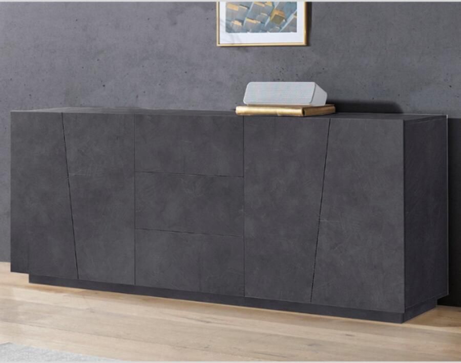 Webfurniture Dressoir Antraciet 220x43x86 cm