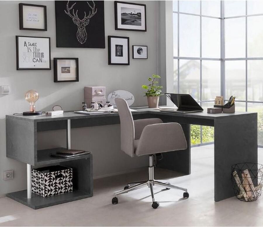Webfurniture Hoekbureau Estiver 160 x 60 x 77 5 cm Report-design